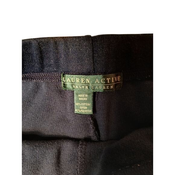 Lauren Active Ralph Lauren Interlock Track Pant Men Sz M Navy Jogger Double Knit - Picture 13 of 13